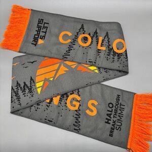 Colorado Springs Halo Breakthrough Summit Scarf Gray Orange Fringe Lets Support